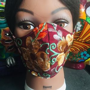 “Authentic Mexican embroidered handmade facemask!